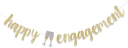 Happy Engagement Banner - Party Decor for Wedding Shower