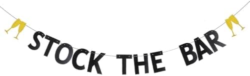 Black Glitter Paper Banner Pre-Strung for Parties