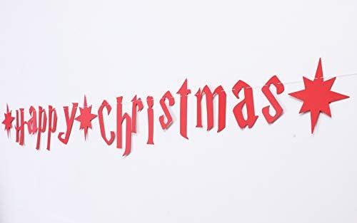 Red Happy Christmas Banner for Indoor and Outdoor Use