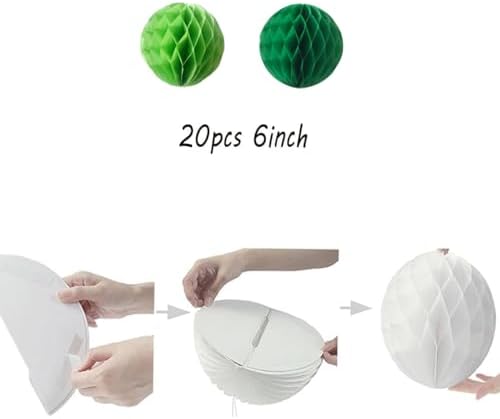 20pcs 6inch Honeycomb Flower Balls for Party Decoration