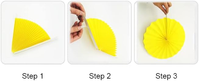 24 Pcs Colorful Hanging Paper Fans Set Black