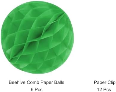 MECCANIXITY 6 Inch Green Paper Flower Balls for Decorations