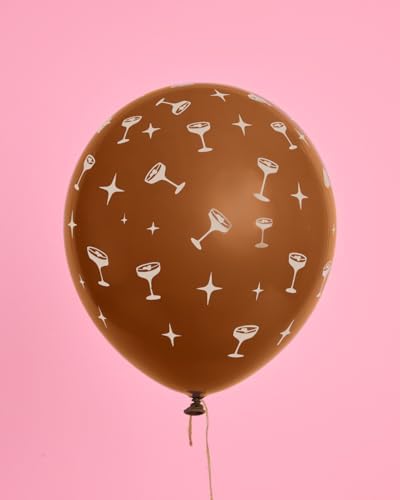Xo Fetti Brown Espresso Martini Latex Balloons 24 pk