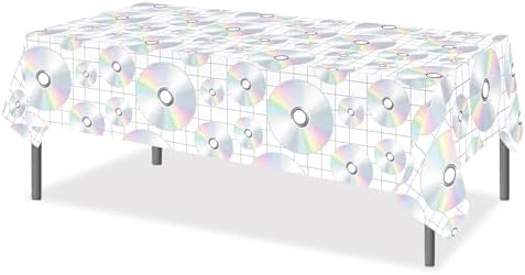 Lide Road 2Pcs CD Disc Tablecloth Music Party Decorations