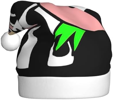 QINZHENG Personalized Santa Hat with Cute Cow Print