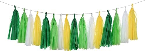 Autupy 26PCS Yellow Green White Party Decorations