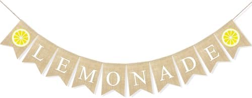 Lemonade Burlap Banner for Party Decorations