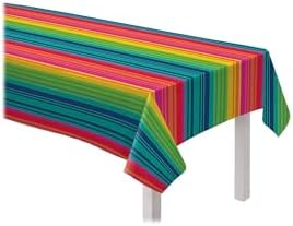 Amscan Flannel Back Serape Stripe Tablecover 1