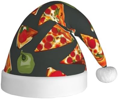 QinZheng Personalized Santa Hat with Pizza Patterns