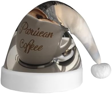 QINZHENG Parisian Coffee Eiffel Tower Santa Hat for Women