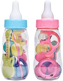 Jumbo Pink Plastic Baby Bottle Fillable Centerpiece