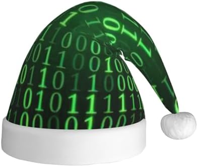 QinZheng Hacker Era Print Santa Hat for Women