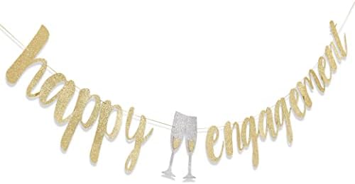 Happy Engagement Banner - Party Decor for Wedding Shower