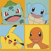 Pokemon Birthday Party Supplies Bundle 16 Plates 16 Napkins Dinosaur Sticker Sheet