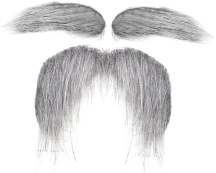 Colaxi Fake Mustache and Eyebrows Gray