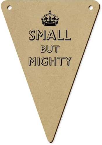 Azeeda 5 x 140mm Wooden Bunting Flags