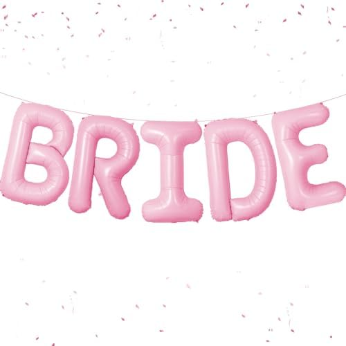 Pink Macaron Bride Balloons 5PCS Wedding Decor