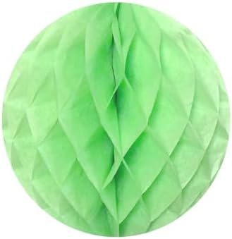 Wrapables 6 Inch Tissue Honeycomb Balls Set of 5 Light Green