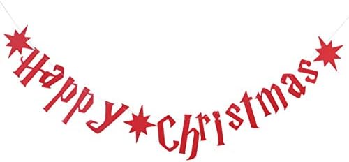 Red Happy Christmas Banner for Indoor and Outdoor Use