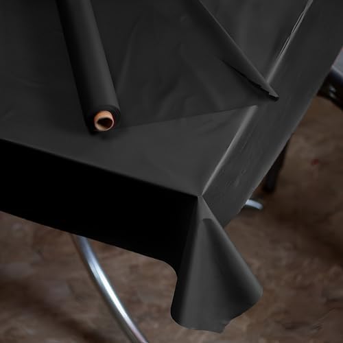 Amscan Jumbo Roll Table Cover Black 40x250