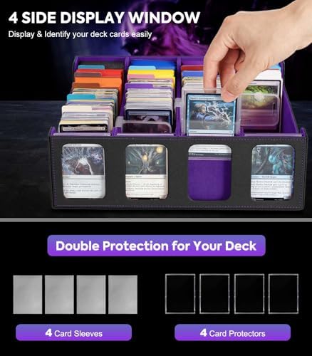 Moko Card Storage Box - 3000 Magic Deck Case Black Purple