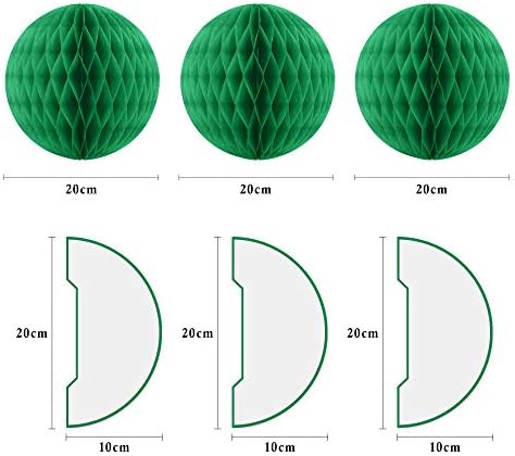 3pcs 8in Blue Honeycomb Tissue Fans for Decorations