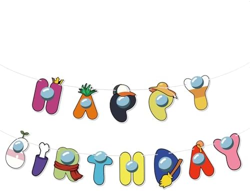 Game Themed Happy Birthday Banner for Kids