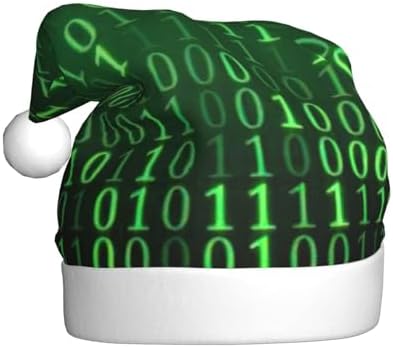 QinZheng Hacker Era Print Santa Hat for Women