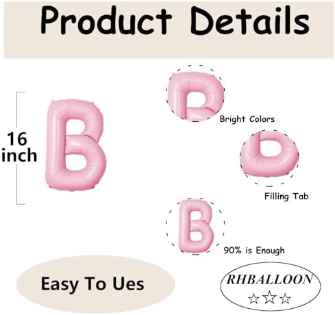 Pink Macaron Bride Balloons 5PCS Wedding Decor