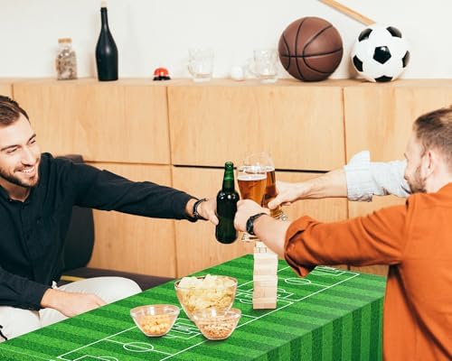 Buryeah 3 Pcs Soccer Themed Tablecloths 54x108 Inches