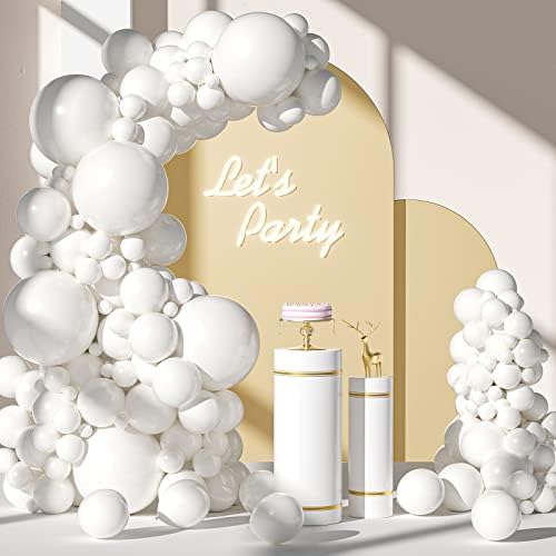 FOTIOMRG 110pcs White Balloon Garland Kit