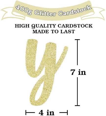 Palasasa Happy Engagement Banner - Gold Glitter Decorations Sign