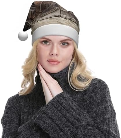 QINZHENG Rustic Stall Santa Hat Funny Christmas Decoration