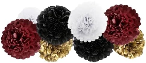 IGUO 30pcs Twilight Theme Decorations Tissue Pom Poms Garland