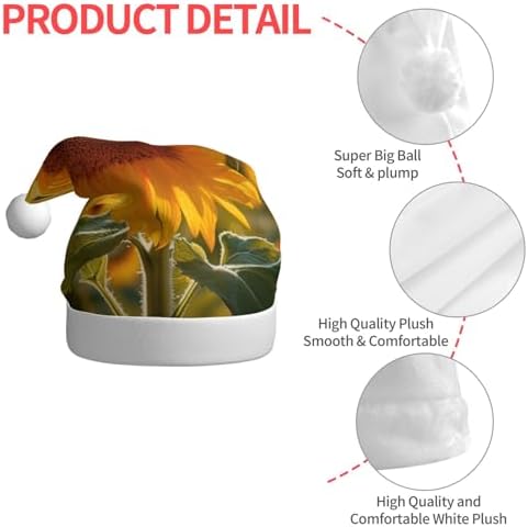 QINZHENG Personalized Santa Hat with Daisy Print