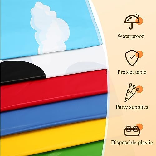 Liliful 104 Pcs Birthday Tablecloth with Balloons Arch Kit