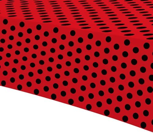 Ladybug Birthday Tablecloth Set 3-Pack 54x108 Inch