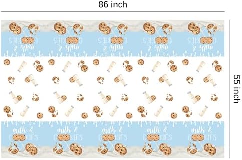 Milk and Cookies Birthday Tablecloth 3pcs 86x55in
