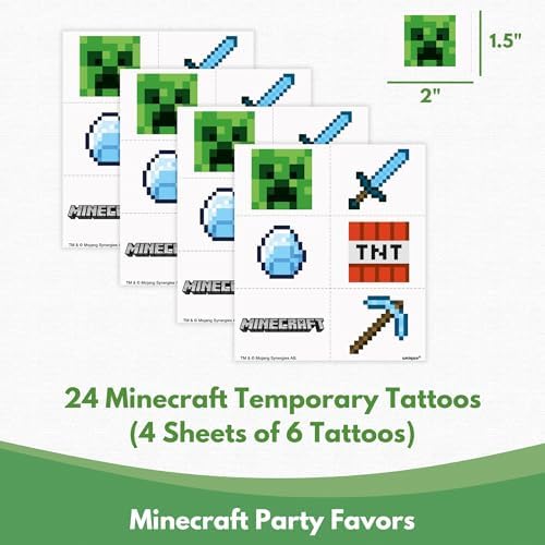 Unique Minecraft Party Favors 16 Guest Bundle