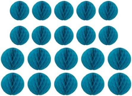 20pcs Teal Honeycomb Flower Balls for Decorations