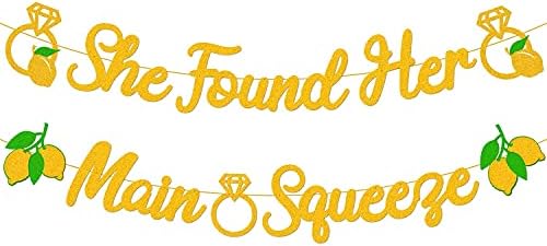 She Found Her Main Squeeze Bridal Shower Banner Decoration