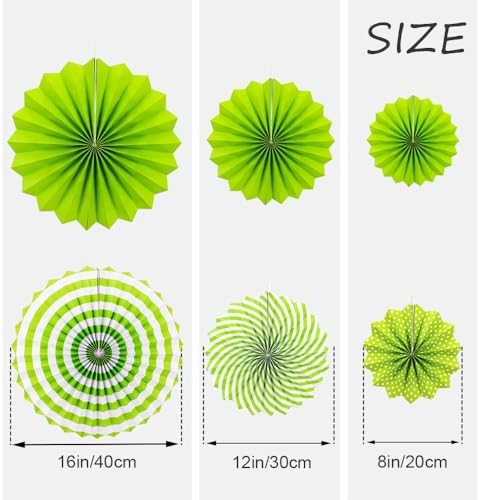 Ruidee 6 Piece Rainbow Hanging Paper Fan Decorations