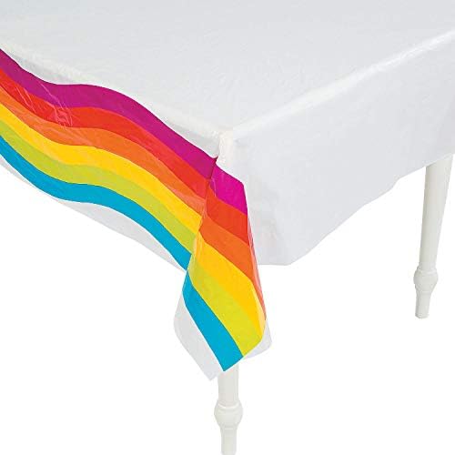 Fun Express Rainbow Party Table Cover 1 Piece