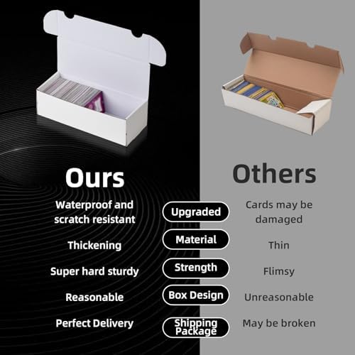 5 Pack Trading Card Storage Boxes with 10 PCS Dividers