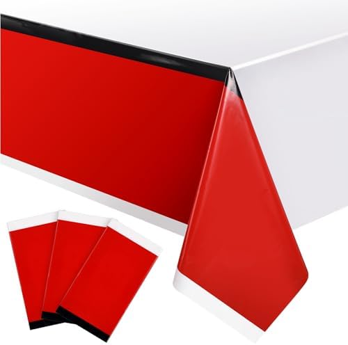 DERTE 3Pcs Cartoon Themed Waterproof Tablecloths for Kids Birthday Party