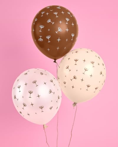 Xo Fetti Brown Espresso Martini Latex Balloons 24 pk