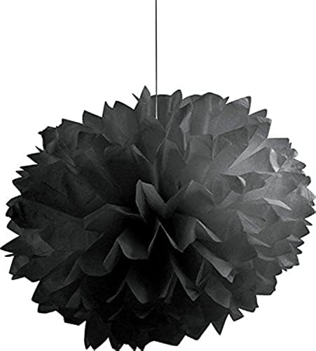 Creative Converting 3 Count Fluffy Tissue Balls 16 Black Velvet