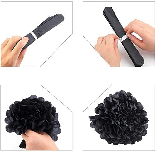 IGUO 30pcs Twilight Theme Decorations Tissue Pom Poms Garland