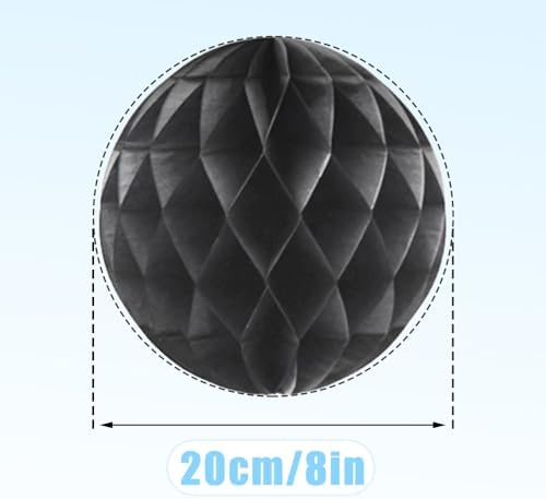 Hocansen 8 Pcs Paper Honeycomb Flower Balls for Parties