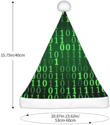QinZheng Hacker Era Print Santa Hat for Women